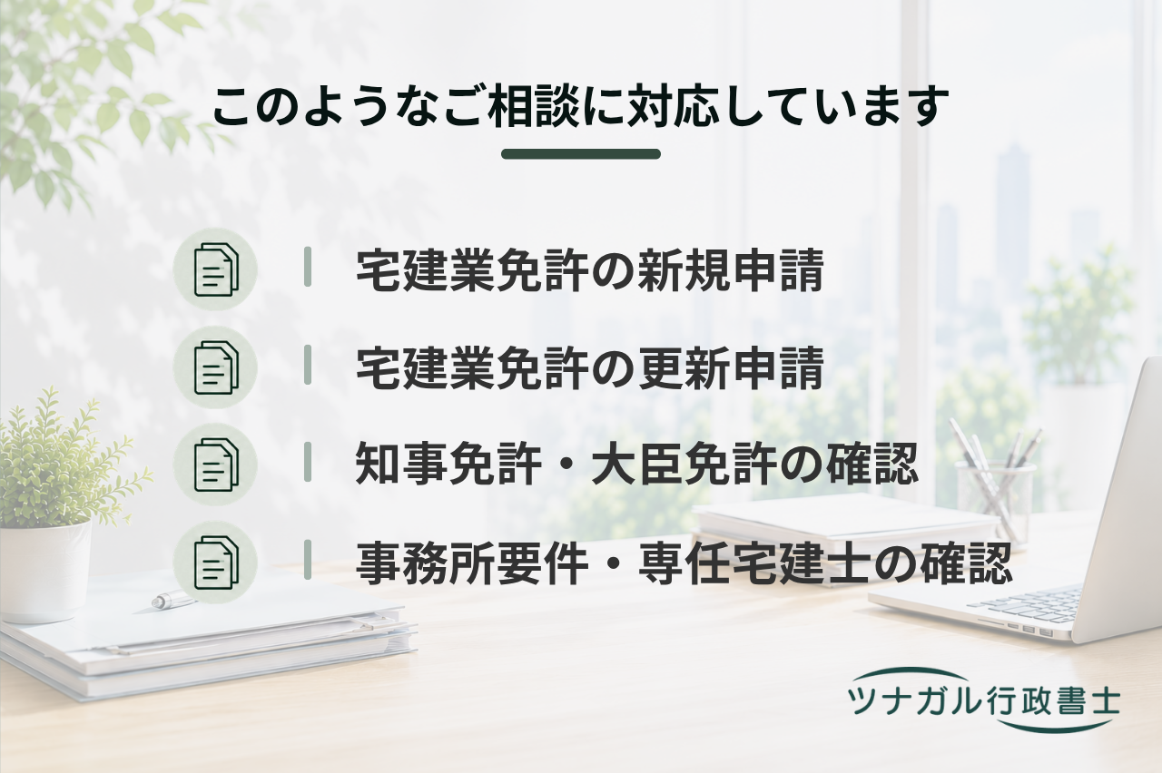 宅建業（宅地建物取引業者）免許申請（m008）