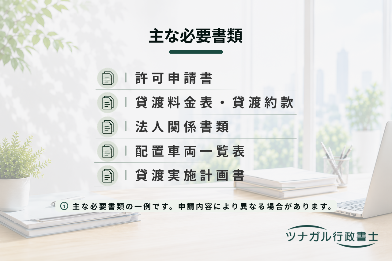 レンタカー事業の許可申請（自家用自動車有償貸渡許可）（j033）