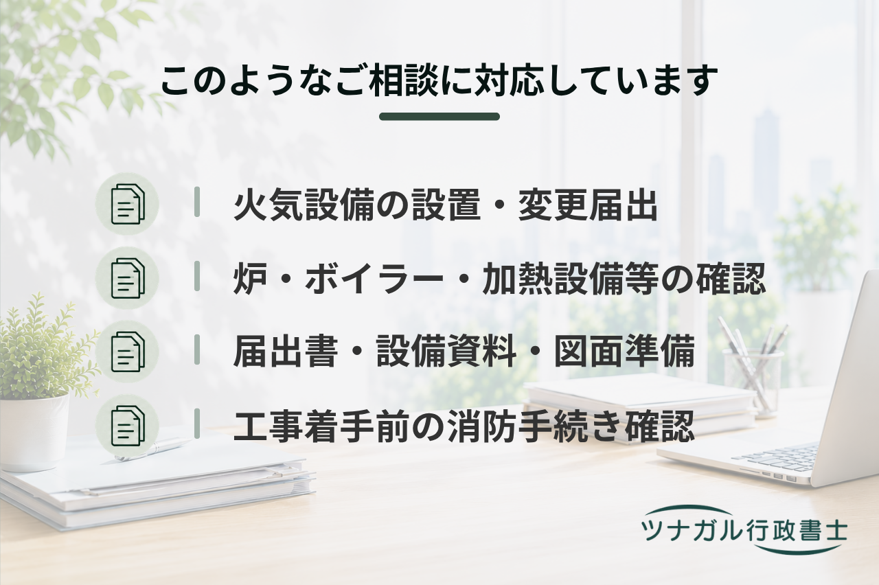 火気使用設備等の設置届出（p050）