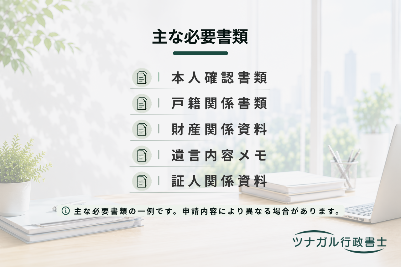 遺言書作成サポート（公正証書遺言・自筆証書遺言等）（e100）