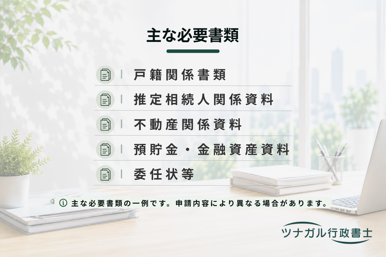 相続準備・生前対策サポート（戸籍調査・相続関係説明図・財産目録作成）（e102）