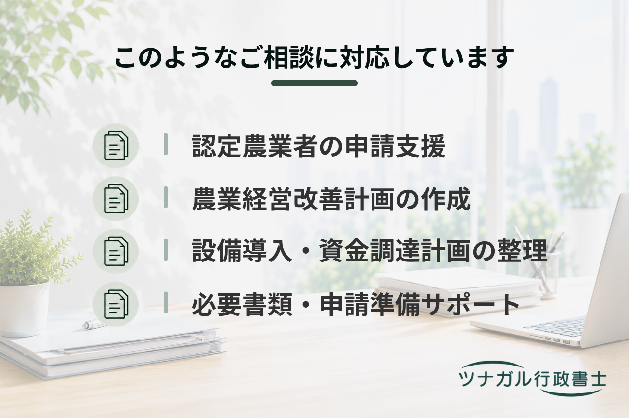 認定農業者の農業経営改善計画作成サポート（bd114）