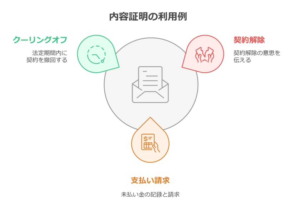 内容証明の利用例