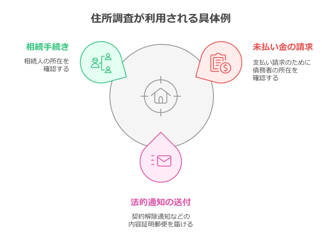 住所調査が利用されるシーン