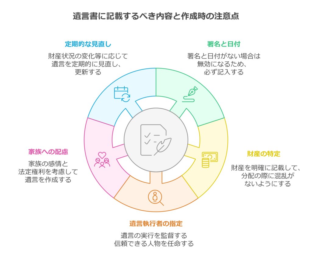 遺言書に記載するべき内容と作成時の注意点 