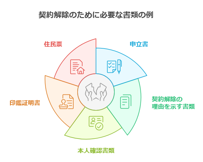 契約解除のために必要な書類の例