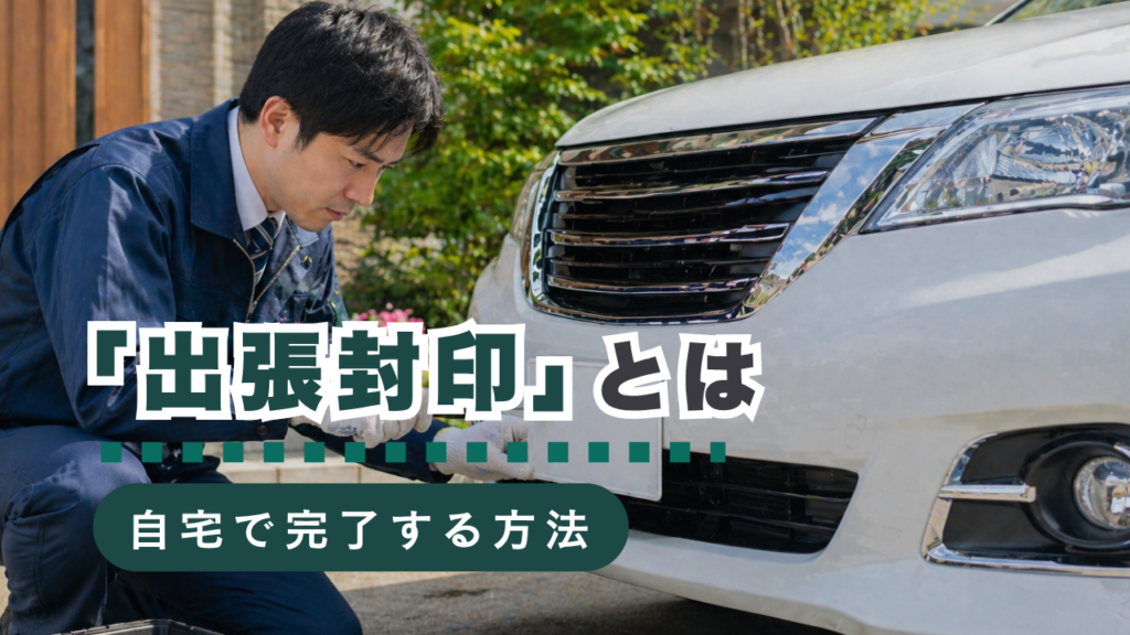 「出張封印」とは？自動車ナンバー変更を自宅で完了する方法を解説