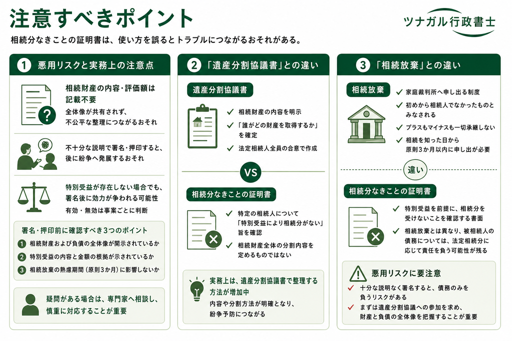 注意すべきポイント