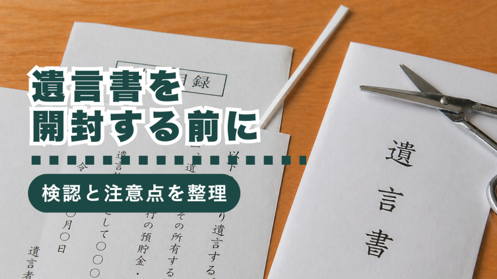 遺言書の開封には注意！検認手続きや注意点を行政書士が徹底解説