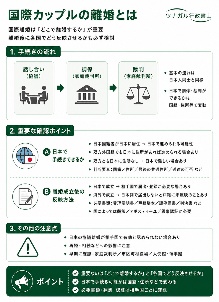 国際カップルの離婚手続き