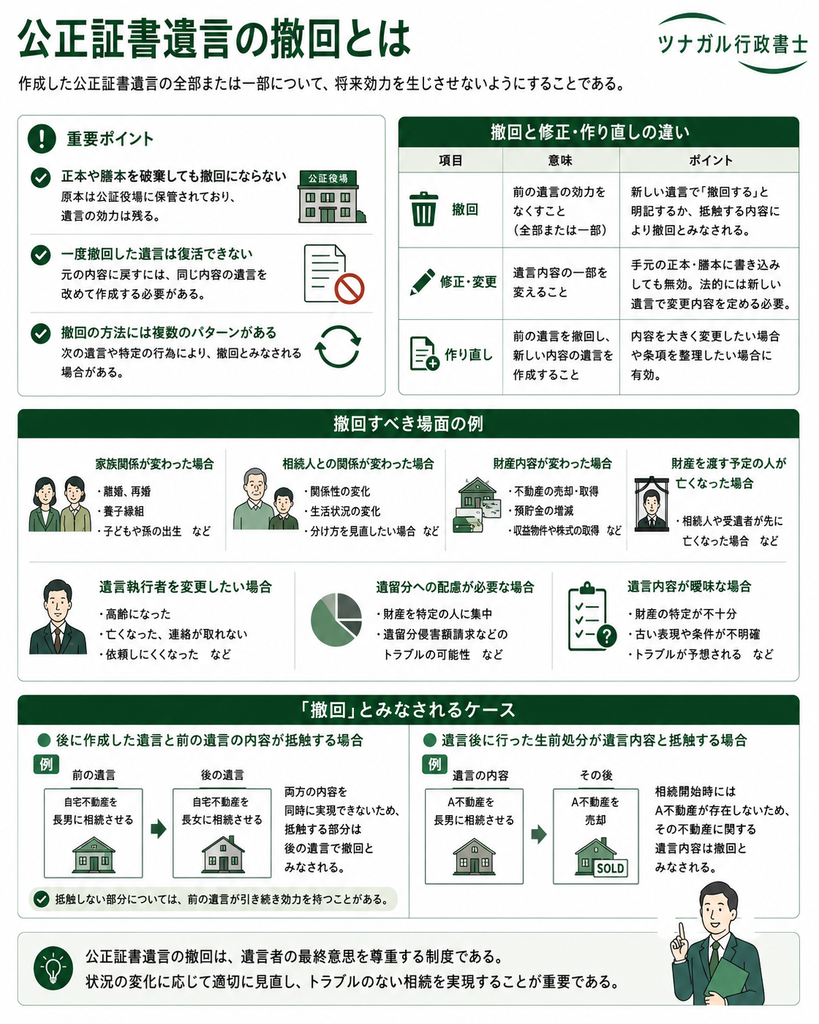 公正証書遺言の撤回とは