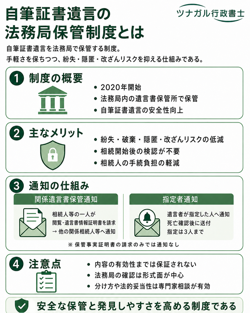 自筆証書遺言の法務局保管制度とは