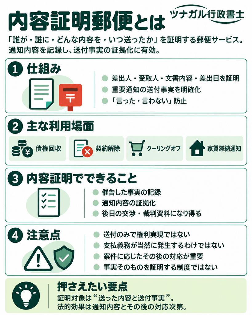 内容証明郵便とは