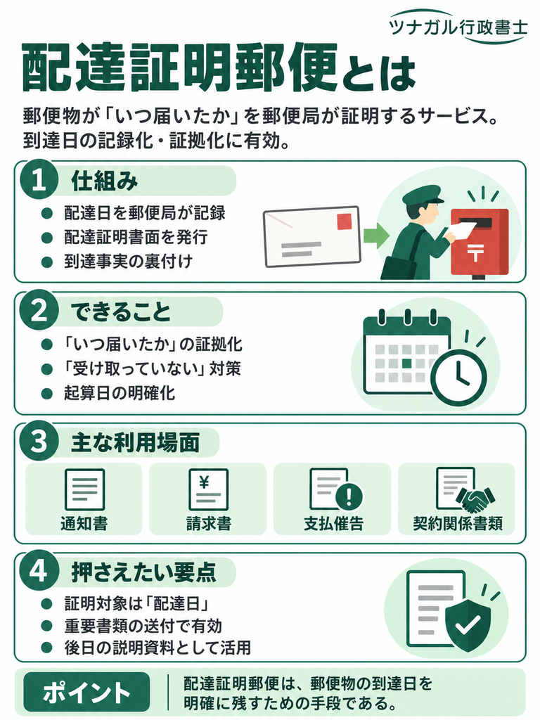 配達証明郵便とは