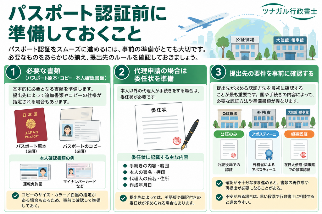 パスポート認証前に準備しておくこと