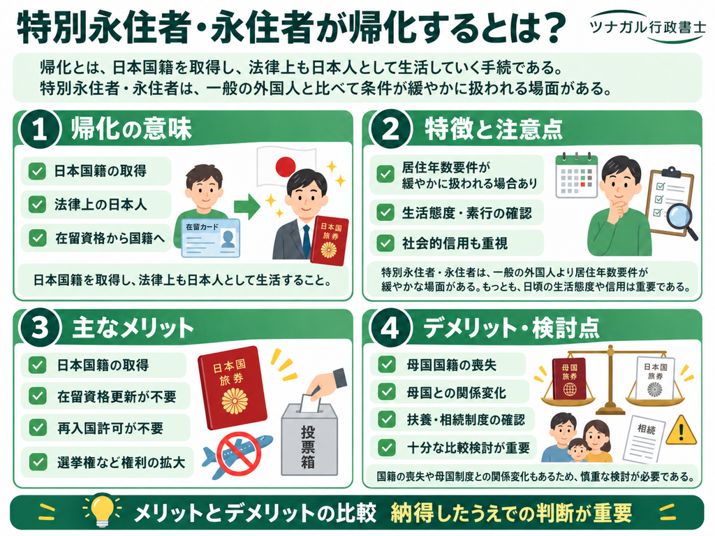 特別永住者・永住者が帰化するとは？