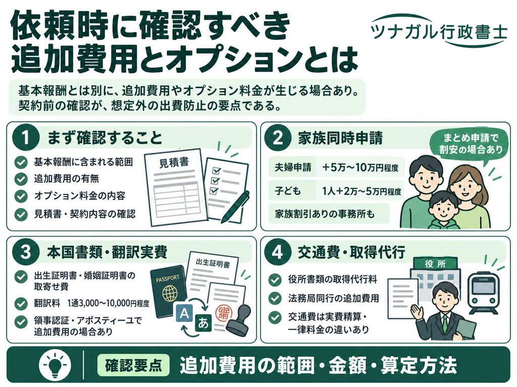 依頼時に確認すべき追加費用とオプションとは